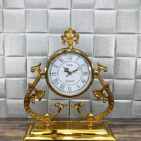 ساعت پایه دار رومیزی رنگ طلایی کد9121