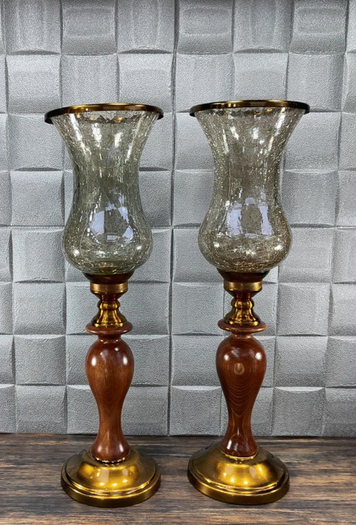 ست شمعدان چوبی