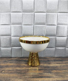 شکلات خوری پایه دار چکش کاری شده طلایی