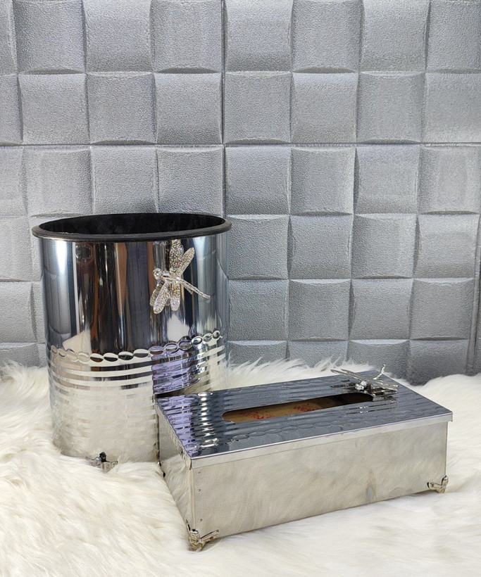 سطل و جا دستمال کاغذی رومیزی