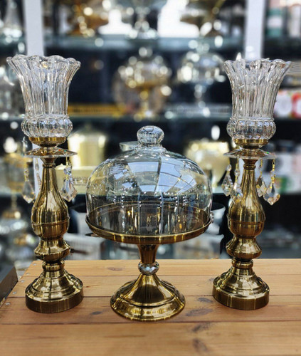 کاپ کیک دربدار و شمعدان رنگ آنتیک