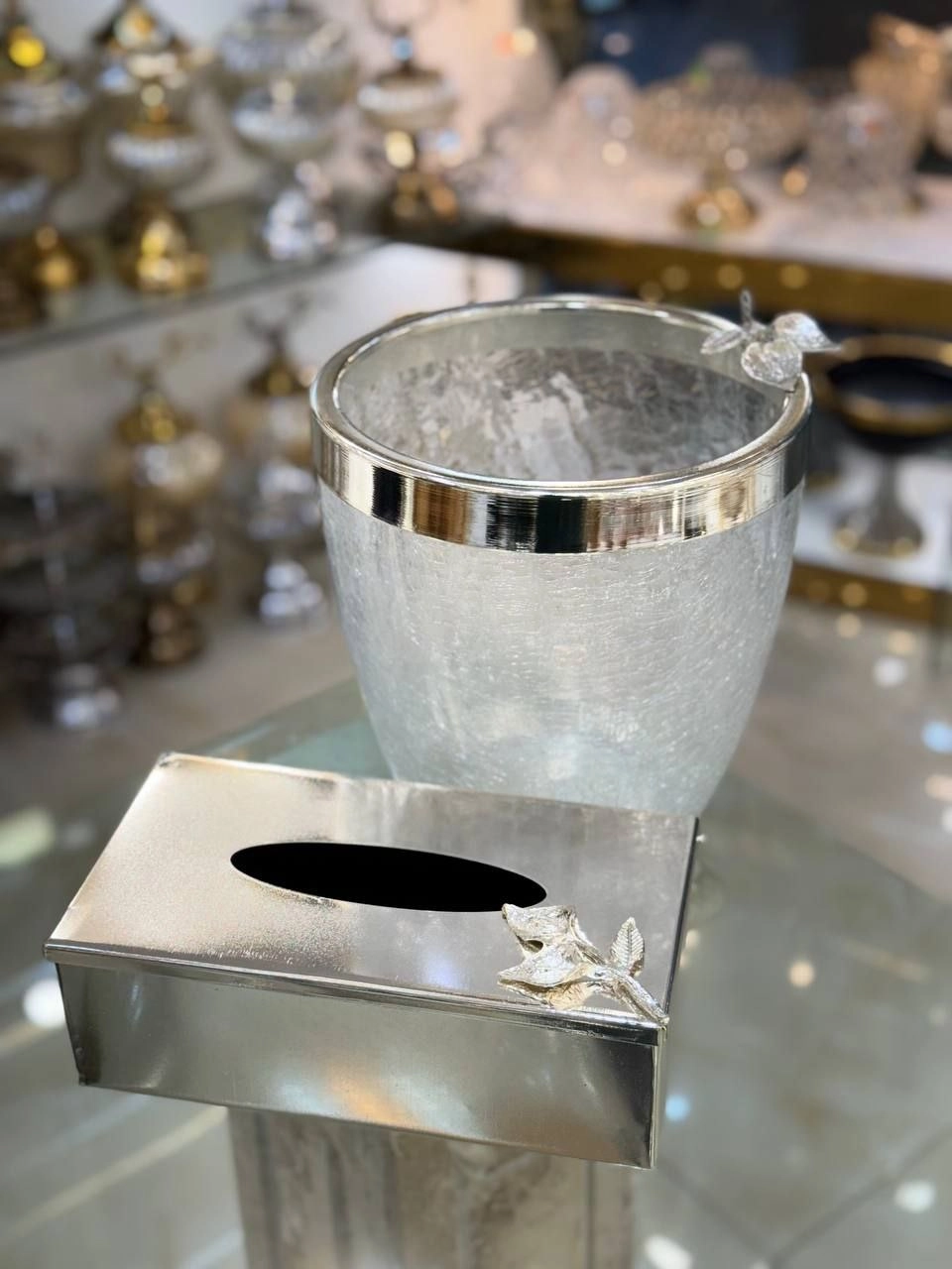 سطل و جا دستمال کاغذی رومیزی