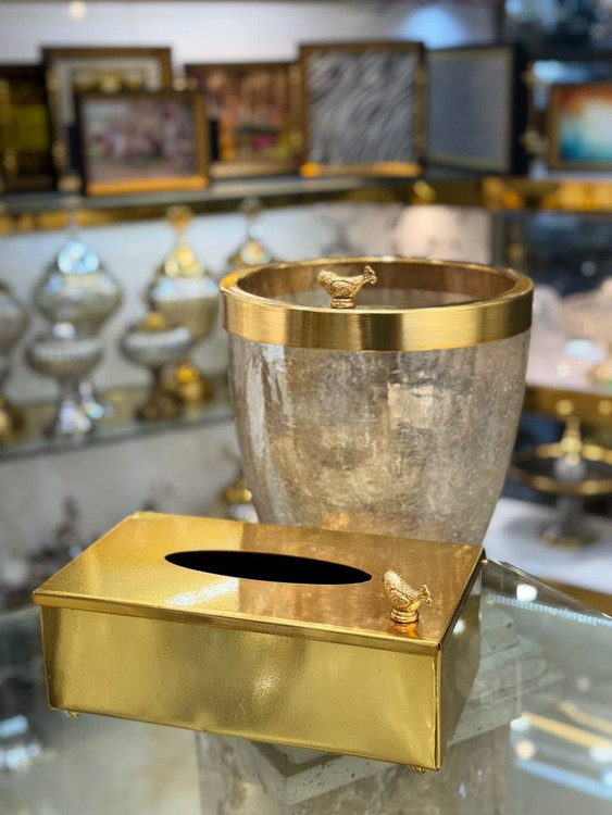 سطل و جا دستمال کاغذی رومیزی