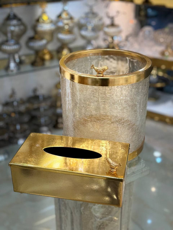 سطل و جا دستمال کاغذی رومیزی