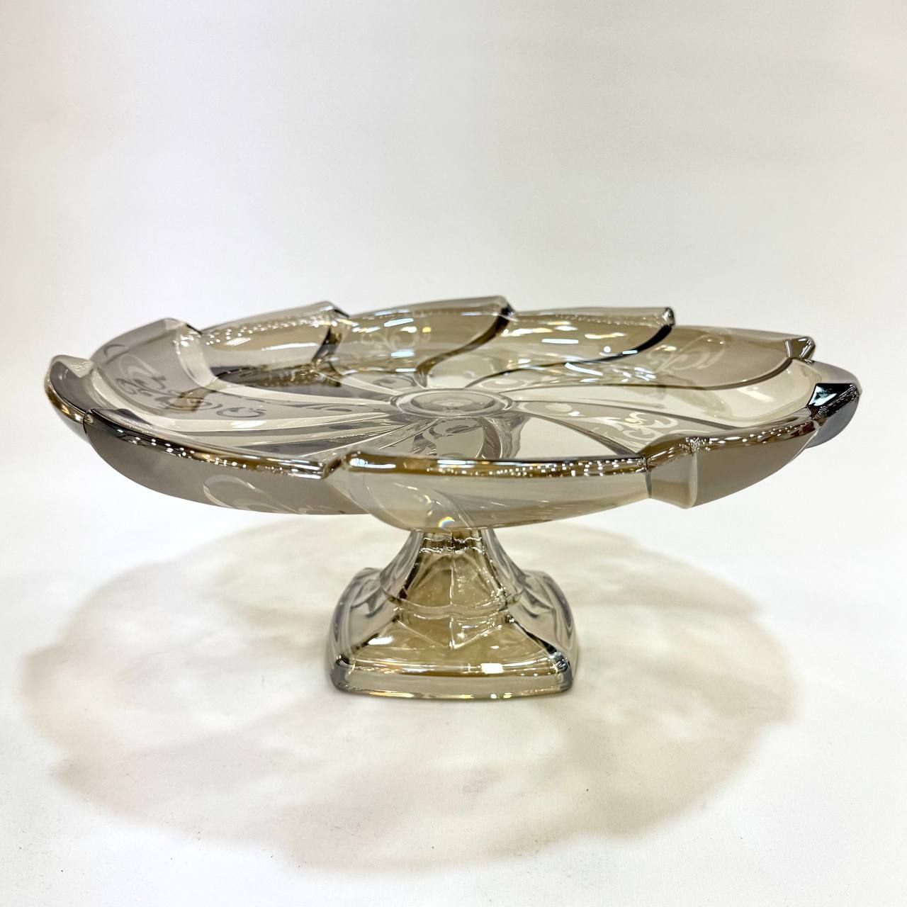 شیرینی خوری پایه دار بلور شامپاینی