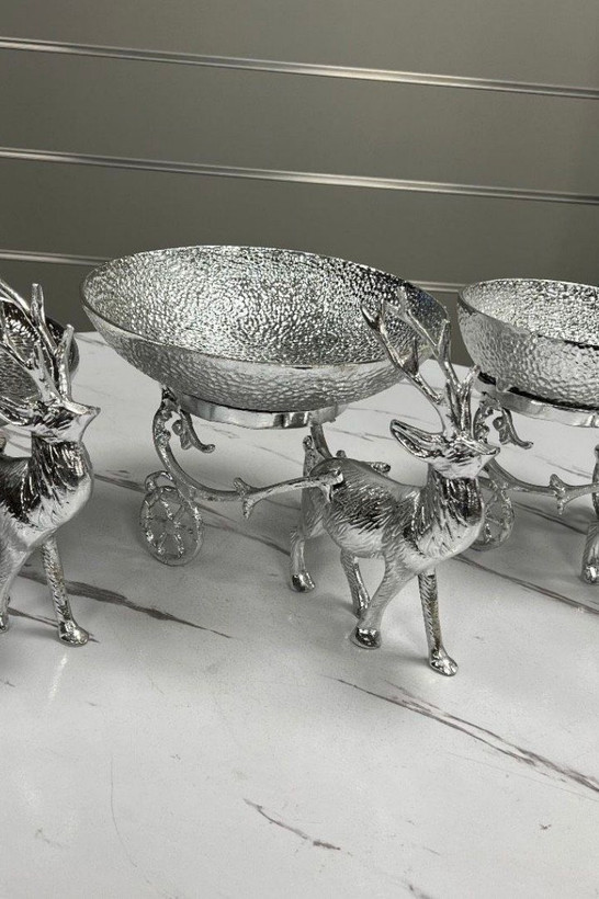 میوه خوری نیمه گود گوزن کالسکه دار سیلور کد747S