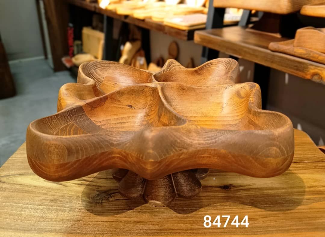 اردوخوری پایه دار چهارخونه چوبی مدل موج کد3207