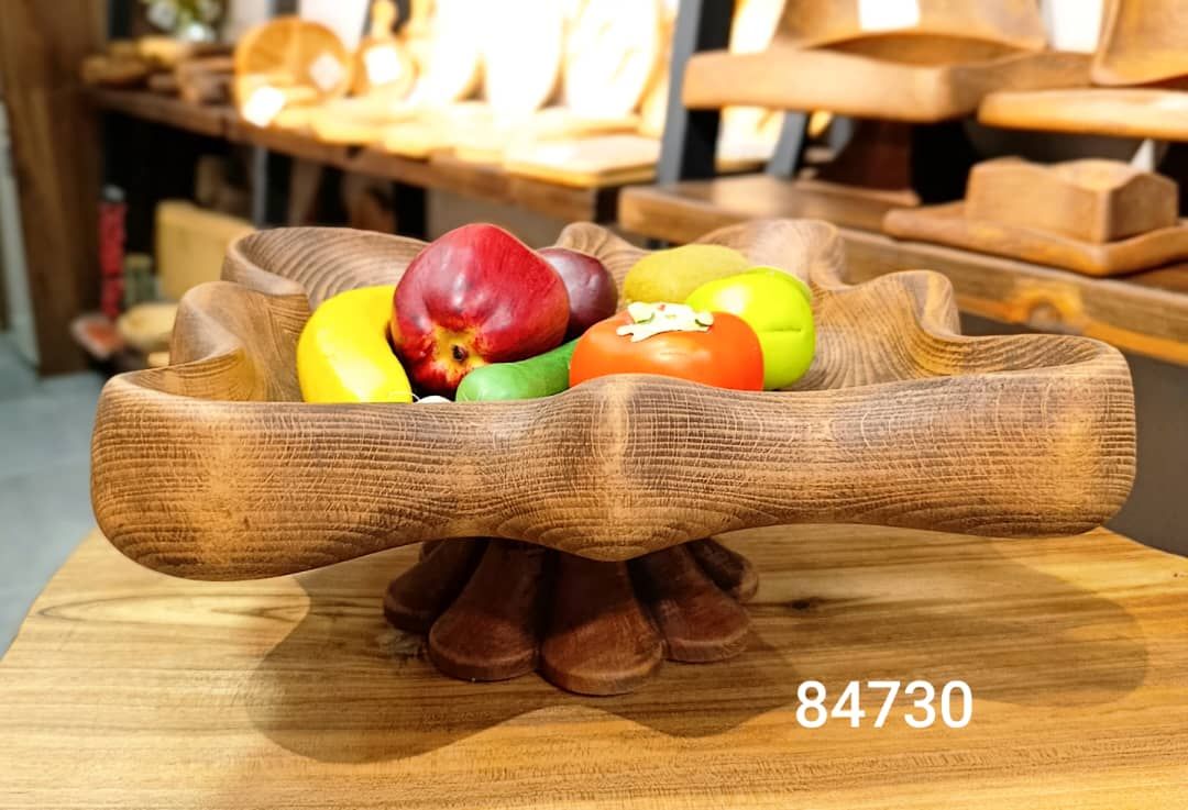 میوه خوری پایه دار چوبی مدل موج کد3210