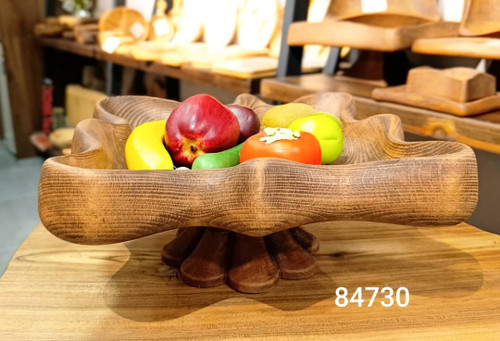 میوه خوری پایه دار چوبی مدل موج کد3210