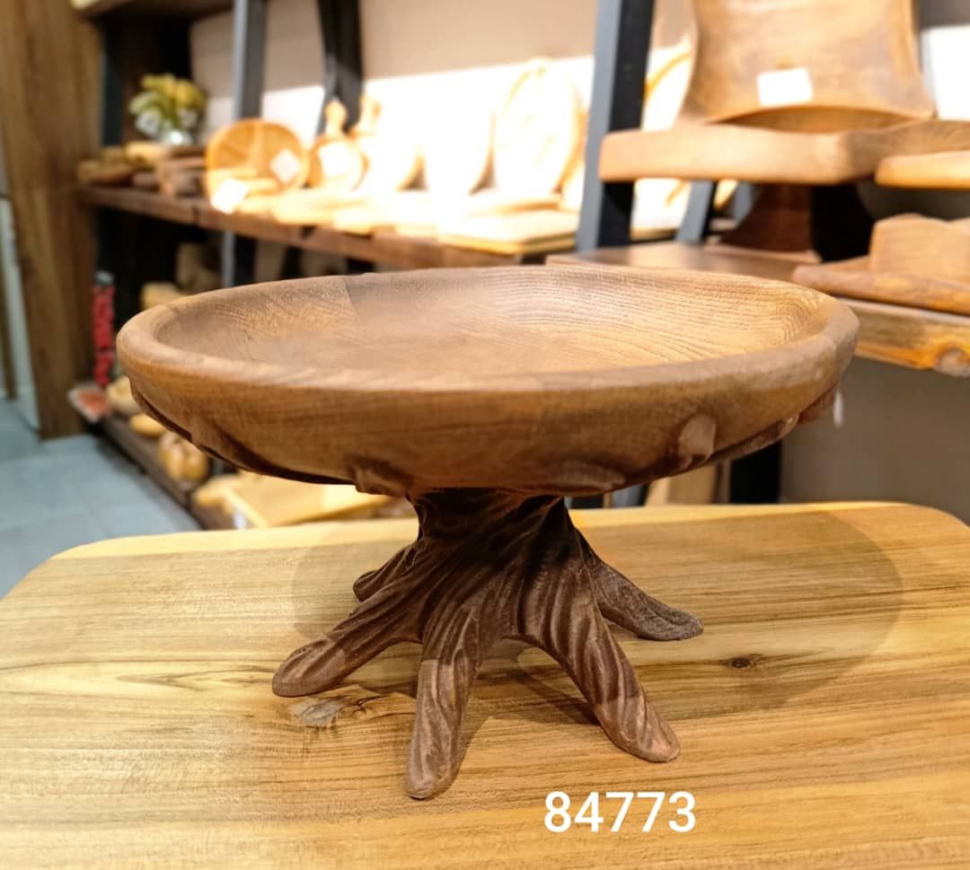 آجیل خوری/میوه خوری متوسط پایه درختی چوبی مدل شاخه و برگ  کد3215